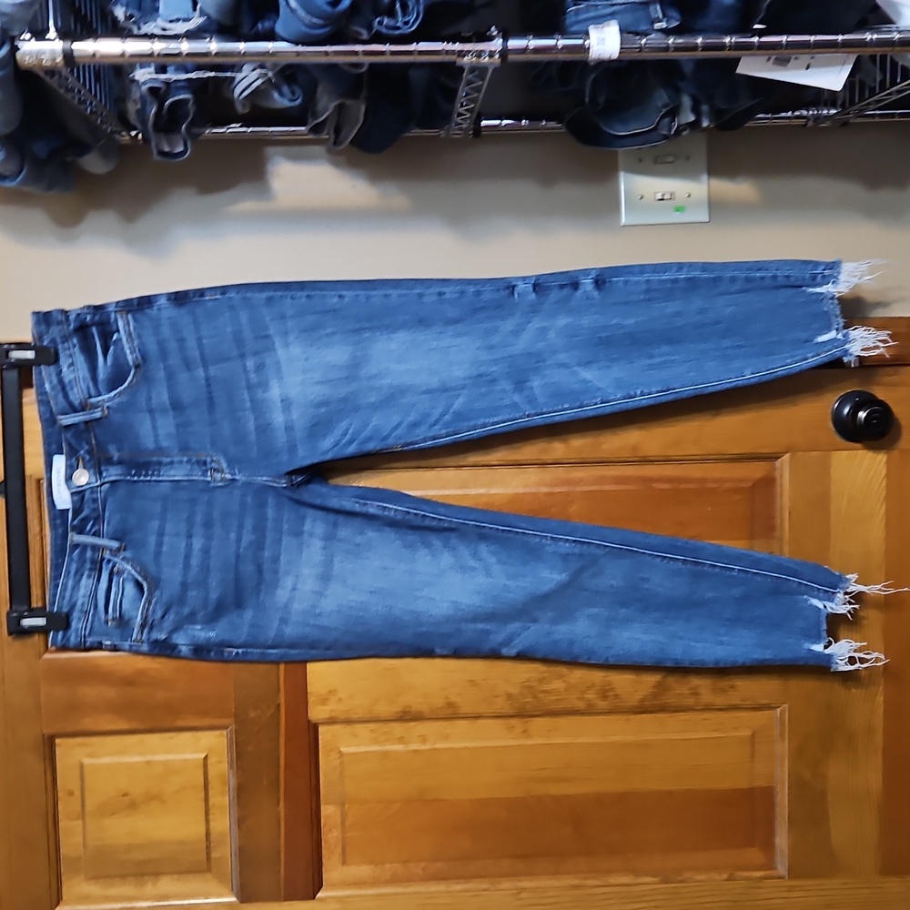 Women's Blue Ankle Cropped Jeans - Picture 3 of 12